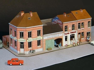 Alignement de 4 Maisons du Nord avec angle maquette HO Régions Compagnies QNO004 - Foto 1 di 5