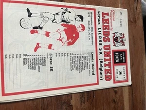 Leeds United v Lierse SK Fairs UEFA Cup Football Programme Season 1971-1972 - Picture 1 of 1