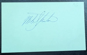 Mike Stanton - 1975 Debut Autographed 3x5 Index Card - Seattle Mariners - Picture 1 of 1