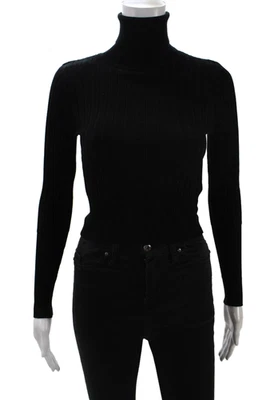 Suéter Pullover Zara Mujer Negro Cuello Alto Manga Larga Talla S Foto 1 de 4