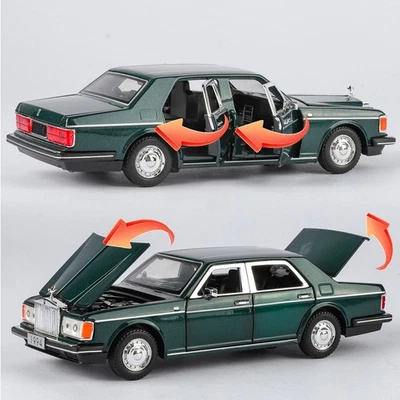 1:32 Diecast Vehicle Rolls-Royce Silver Spur Vintage Car Model Toy Collection - Image 1 of 4