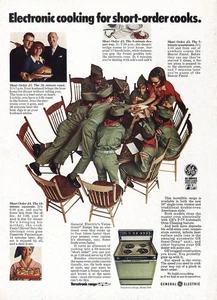 1971 General Electric: Cucina Elettronica Ordine Cuochi Pubblicità Stampa Vintage - Foto 1 di 1
