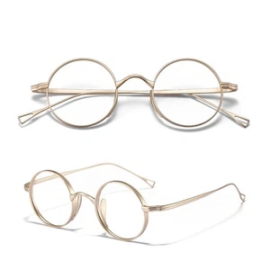 Super Lightweight Titanium Retro 45mm Spectacle Glasses Round Eyeglass frames - Picture 1 of 16
