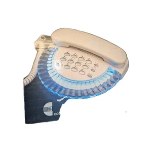 Vintage Columbia Blue Neon Telephone Clam Shell Style Retro Neon Glow - Picture 1 of 2