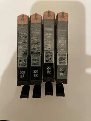 Genuine Canon CLI-551BK Black Ink Cartridges - Image 1 of 3