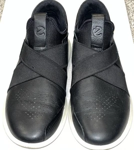 Ecco Scinapse Band Sneaker Größe 7 / 40 EU Herren Schwarz Leder Wanderschuh - Bild 1 von 8