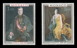 MONACO Sc #1302-3, 1981 PRINCES OF MONACO, PAINTINGS BY P.A. de LASZLO  - Picture 1 of 2