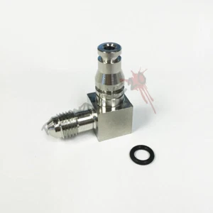 FORD T56/TR6060 HYDRAULIC CLUTCH LINE ADAPTER AN-4 STAINLESS MUSTANG 90° SWAP - Bild 1 von 7