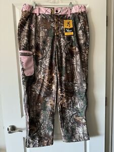 NEW Browning Hell's Belles Womens Soft Shell Pink/Camo Hunting Pants RTX 2XL