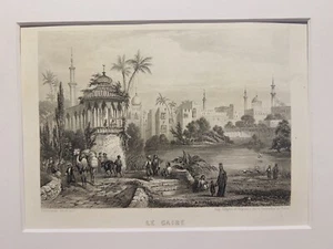 El Cairo Egipto África 1858 SELLO GRABADO Grabado en acero antiguo ILUSTRACIÓN - Imagen 1 de 14