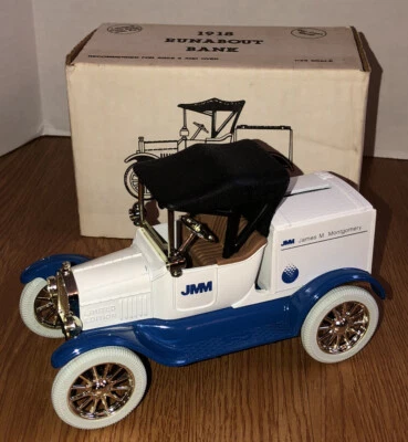 Vintage 1988 ERTL 1918 Ford Runabout Auto Bank 1/25 Diecast JMM James Montgomery - Image 1 of 4