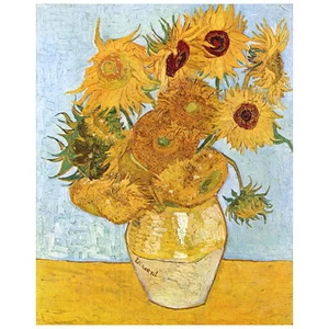 Van Gogh, IMÁN NEVERA GIRASOLES, jarrón 1888 con 12 girasoles regalo artístico - Imagen 1 de 7