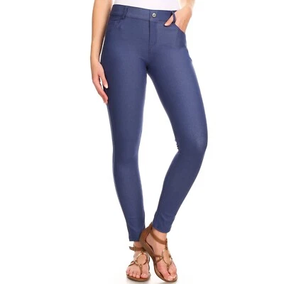 Mujer 5 Bolsillos Color Jeggings Elásticos Pantalones Jeans Leggings Talla Grande Incluida Foto 1 de 4