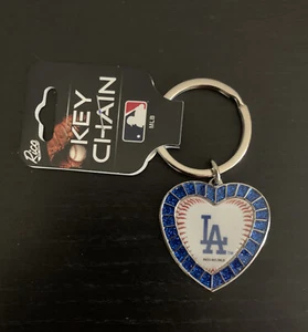 Heart Shaped Keychain Los Angeles Dodgers Blue - Picture 1 of 2