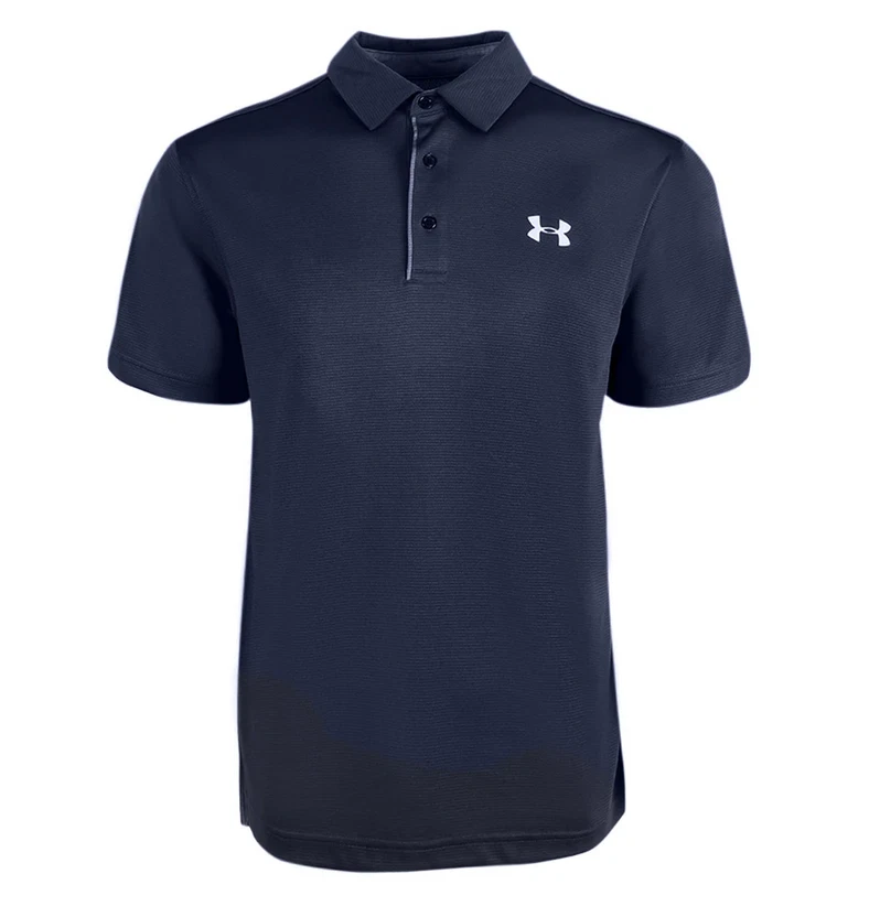 Мужская рубашка-поло UA Under Armour Muscle для гольфа верхняя производительность черная темно-синяя NF новая - Изображение 1 из 1