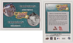 2008 Upper Deck Baseball Heroes Sea Green /99 Albert Pujols Stan Musial #178 HOF