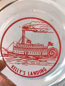 Vintage KELLY'S LANDING, Covington KY Glass Steamboat Paddle Wheel + matches! - Picture 1 of 9