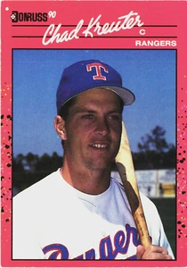 1990 - Donruss -- CHAD KREUTER -- Card # 520 -- Texas Rangers - Picture 1 of 2