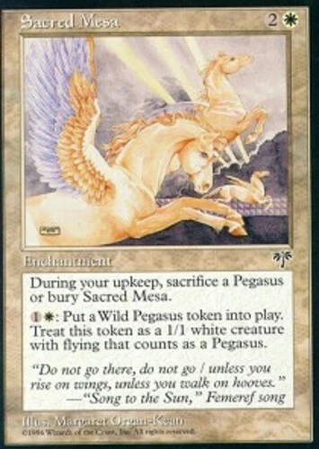 Sacred Mesa ~ Heavily Played Mirage MTG Magic UltimateMTG White Card - Image 1 of 1