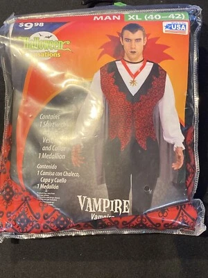 Rubie's Halloween Sensations Vampire Men's Costume Size XL 40-42 - Image 1 of 4