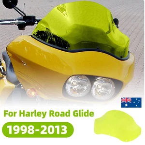 13" Motorcycle Green Windshield Windscreen Harley Touring Road Glide 1998-2013 - Picture 1 of 5