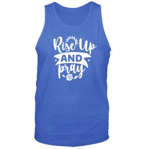 Rise Up & Pray Christian Religious God Bible Church Jesus Christ Tanktop - Bild 1 von 8