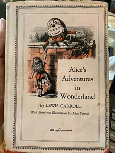 Alice's Adventures in Wonderland by Lewis Carroll John Tenniel 1944 HBDJ Book - Picture 1 of 1