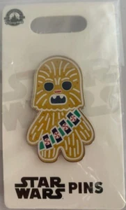 2021 Disney Parks Star Wars Holidays Christmas Gingerbread Chewbacca Pin NEW - Picture 1 of 1