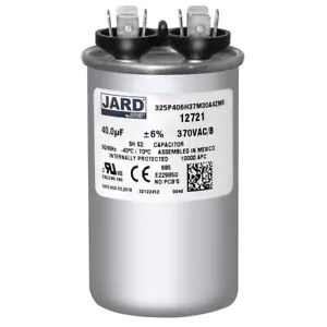Replacement for Vanguard RD-40-370 Run Capacitor, 370 Vac, 40 ?F, 50-60Hz - Picture 1 of 3
