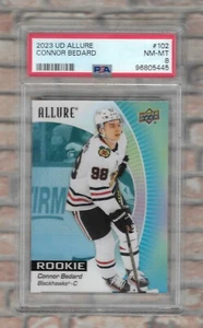 CONNOR BEDARD 2023 UPPER DECK ALLURE SILVER #102 ROOKIE RC GRADED PSA 8 NM-MT - Picture 1 of 2