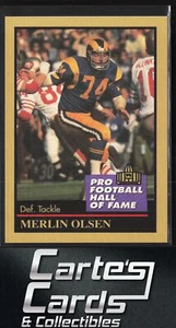 Merlin Olsen 1991 Enor Pro Football HOF #110 Los Angeles Rams - Picture 1 of 2