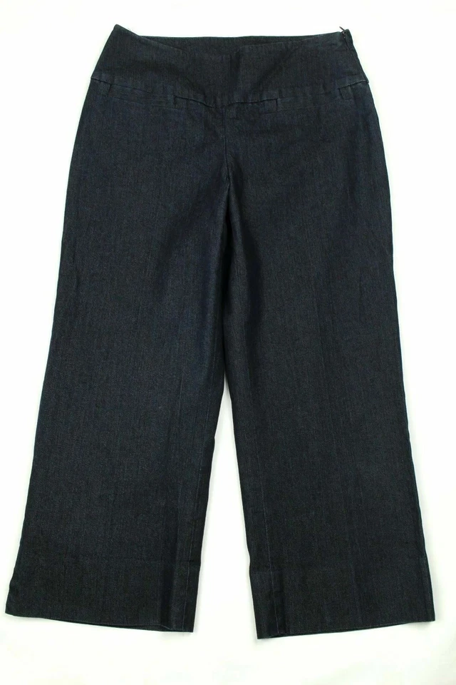 Focus 2000 Women's Capri Blue Trousers Denim Size 2P - Image 1 of 4