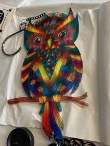 RCS-Beautiful Owl Suncatcher Wind Chime - 31" - Picture 1 of 4