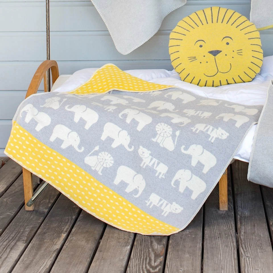 David Fussenegger Babydecke Kaputze Juwel "Zoo" 80 x 80 cm Grau - 6728/97