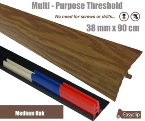 Medium Eiche Laminat Übergang Leiste 38mmx0,90mtr Mehrzweck - Bild 1 von 1
