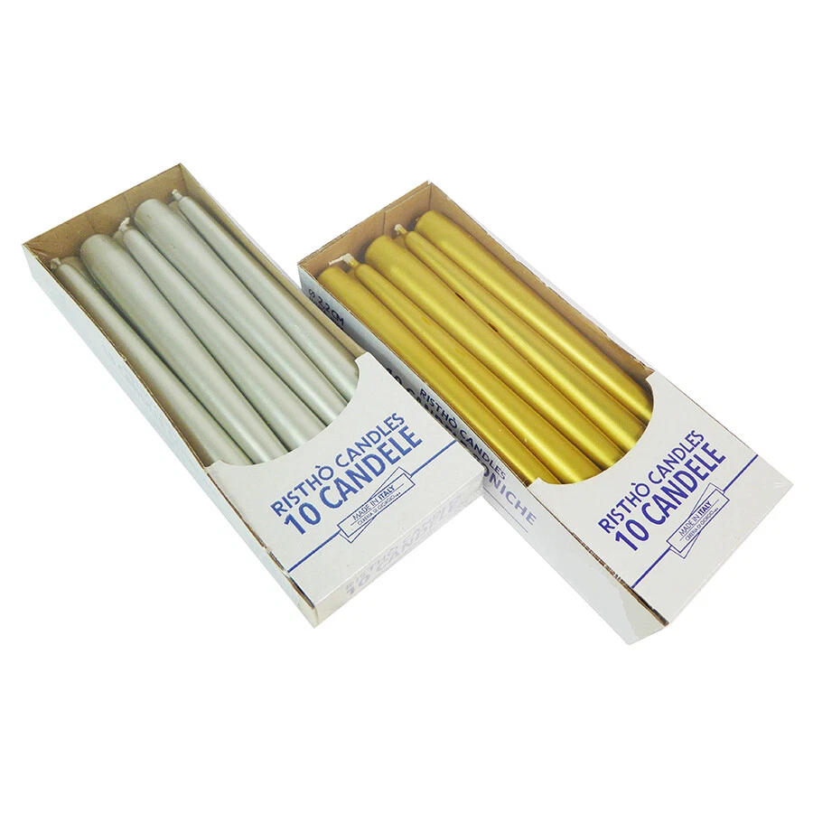 Candela Conica Cm 25 Pz 10 Decorazione Addobbi Natale - Immagine 1 di 1