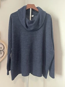 Maglione Cato donna taglia XL collo cappuccio blu navy pile leggero - Foto 1 di 9
