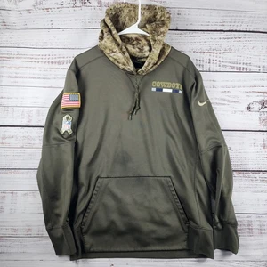 Nike Dri-FIT Cowboys Salute to Service Hoodie Large Camo NFL USA Pullover - Picture 1 of 9