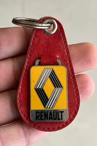 Portachiavi vintage da collezione pubblicitario RENAULT smalto metallo pelle - Foto 1 di 3