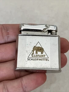 Vintage IBELO Monopol Petrol Lighter West-Germany Elefant Schleifmittel - Picture 1 of 5