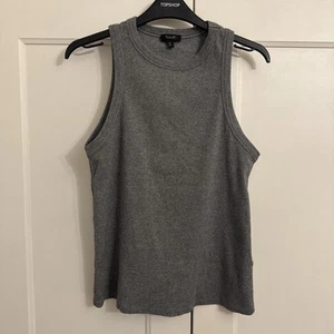Massimo Dutti Grey Tank Ribbed T-shirt L - Picture 1 of 5