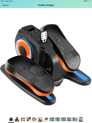 Rollingsurfer Electric Elliptical Machine with Fixed Foot Massage, Under Desk - Image 1 of 4