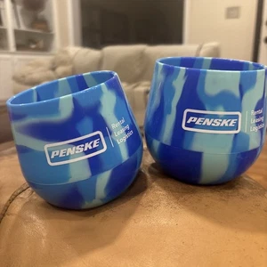 2-Penske Noleggio Leasing Logistica Tie Dye Silicone 14 Oz. Bicchieri in vetro da vino - Foto 1 di 11