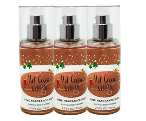 3 BATH & BODY WORKS HOT COCOA & CREAM FINE FRAGRANCE MIST SPRAY 2.5 FL OZ NEW - Picture 1 of 3