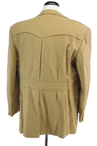 Blazer de Colección Half Norfolk Marrón Blanco Tweed Yema Acción Trasera Solapa Bolsillo 44R EE. UU. - Imagen 1 de 12