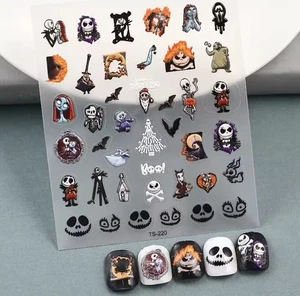 Nail Art Sticker NEU!!! GEPRÄGTE HALLOWEEN JACK & SALLY TS-220 - Bild 1 von 1