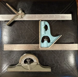 Pec 7186 Combination Square Metal Working Machinist Tools Vintage Lot - Picture 1 of 14