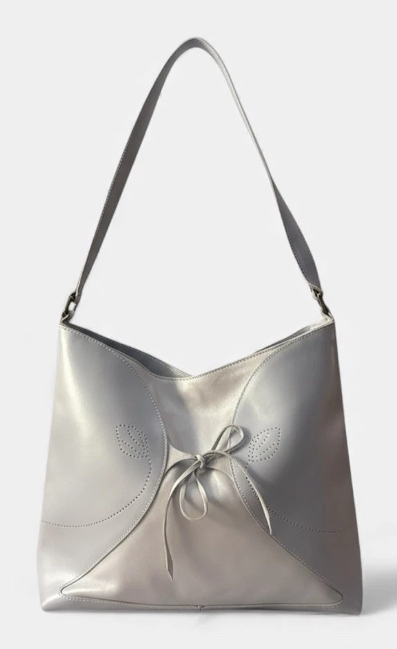 Bolso de Hombro Furla Cuero Perforado Lavanda Arco Hobo Hecho en Italia Cartera Foto 1 de 4