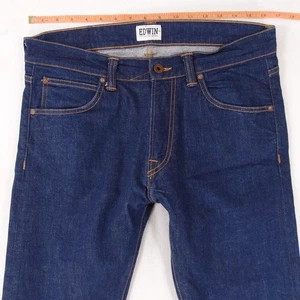 Hombres EDWIN ED85 Ajustado Tapered Elástico Azul Jeans W33 L34 - Imagen 1 de 7