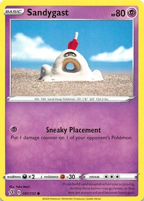 Sandygast 081/192 SWSH02: Rebel Clash Pokemon 004793 - Image 1 of 2